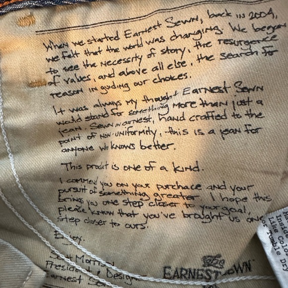 The Earnest Sewn Womens Keaton 247 Jeans size 30x32 Distressed Medium Wash Boot - Picture 6 of 8